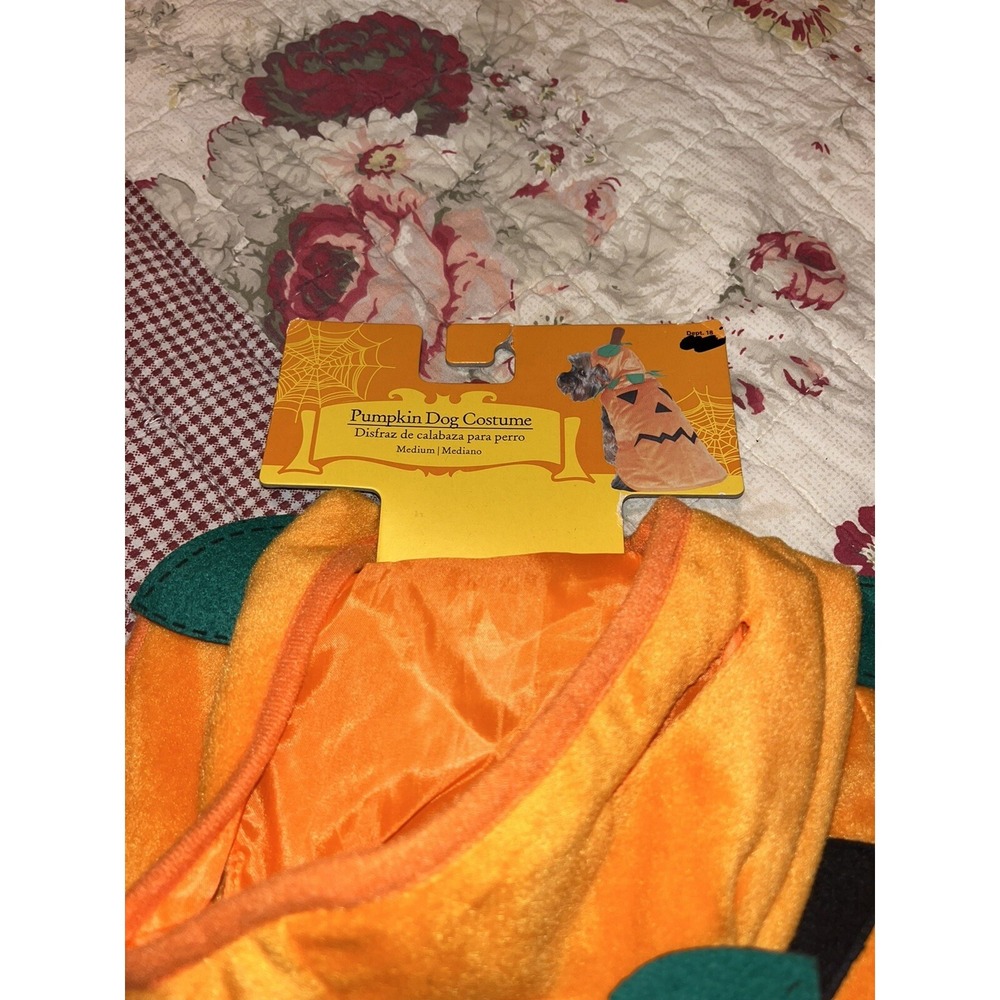 Pumpkin Dog Costume , Medium , Hoodie , Halloween - Picture 2 of 3